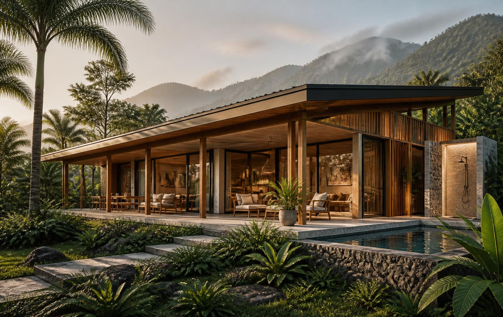 Conceptual rendering of the Sanctuary Villa at El Santuario